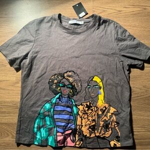 Trendy Graphic Charcoal/Gray Tee